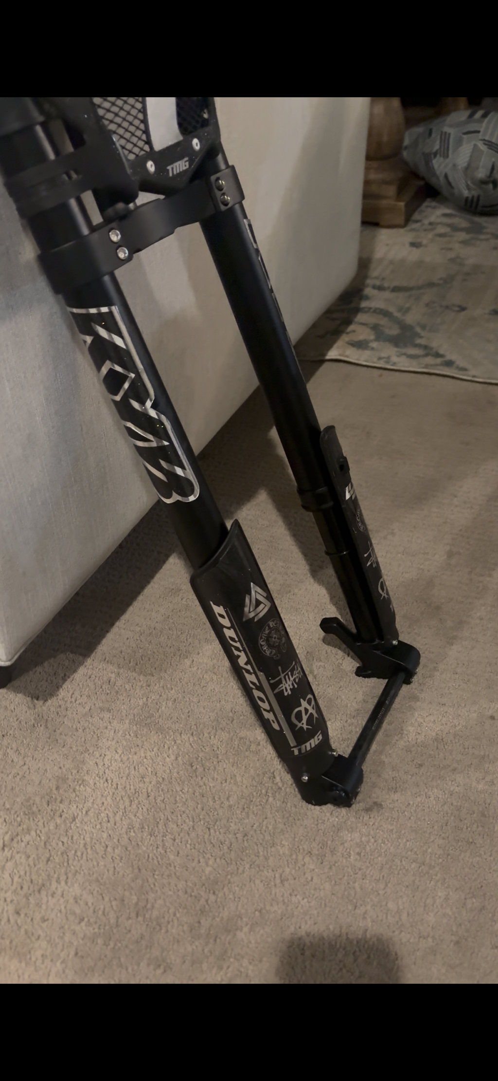 Super 73 inverted moto style forks  upgraded 15mm axle custom fit