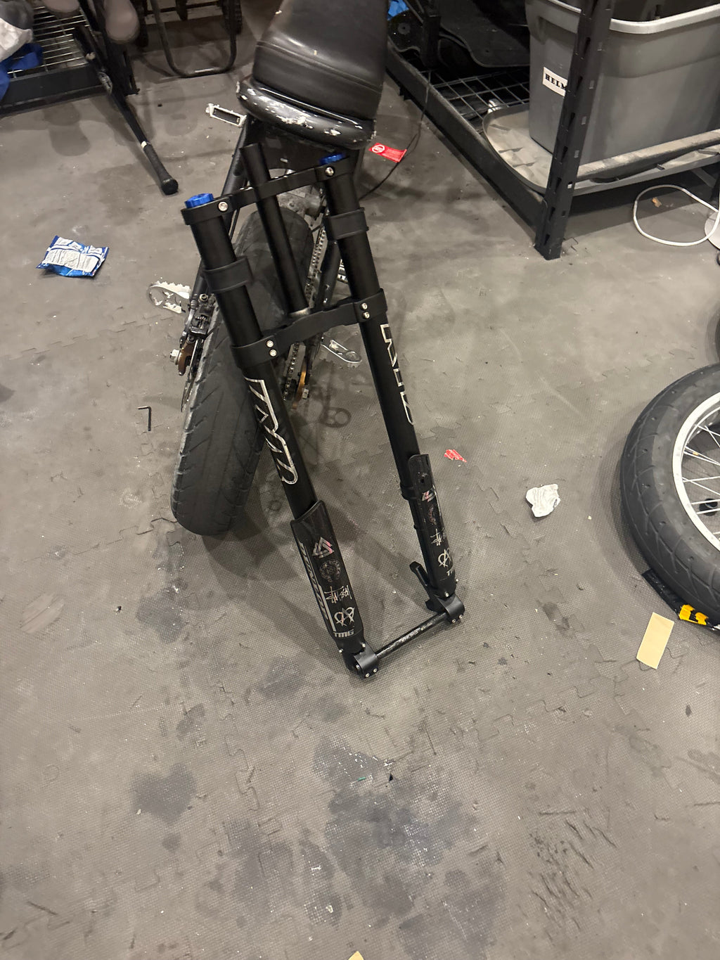 Super 73 inverted moto style forks  upgraded 15mm axle custom fit
