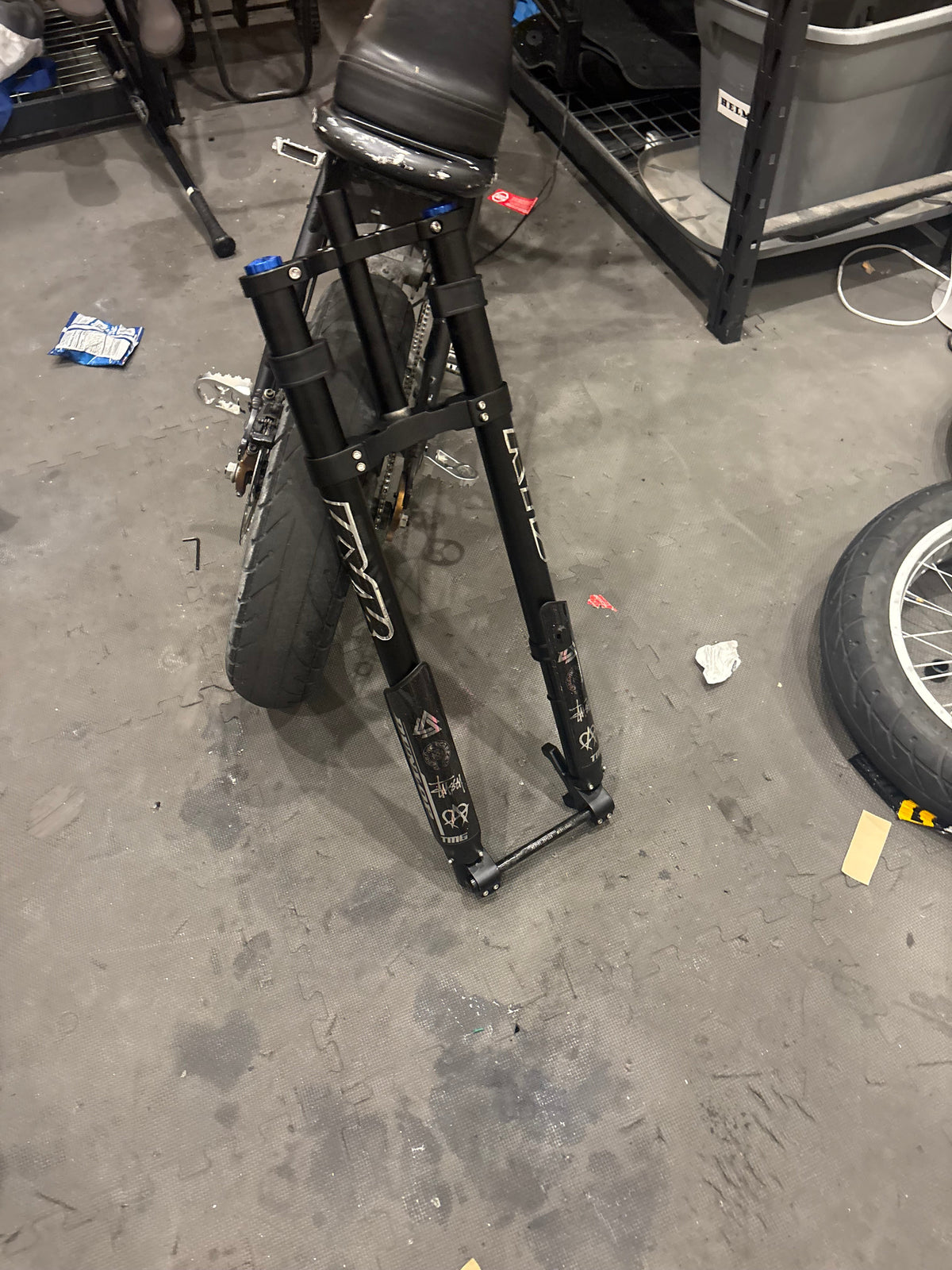 Super 73 inverted moto style forks  upgraded 15mm axle custom fit